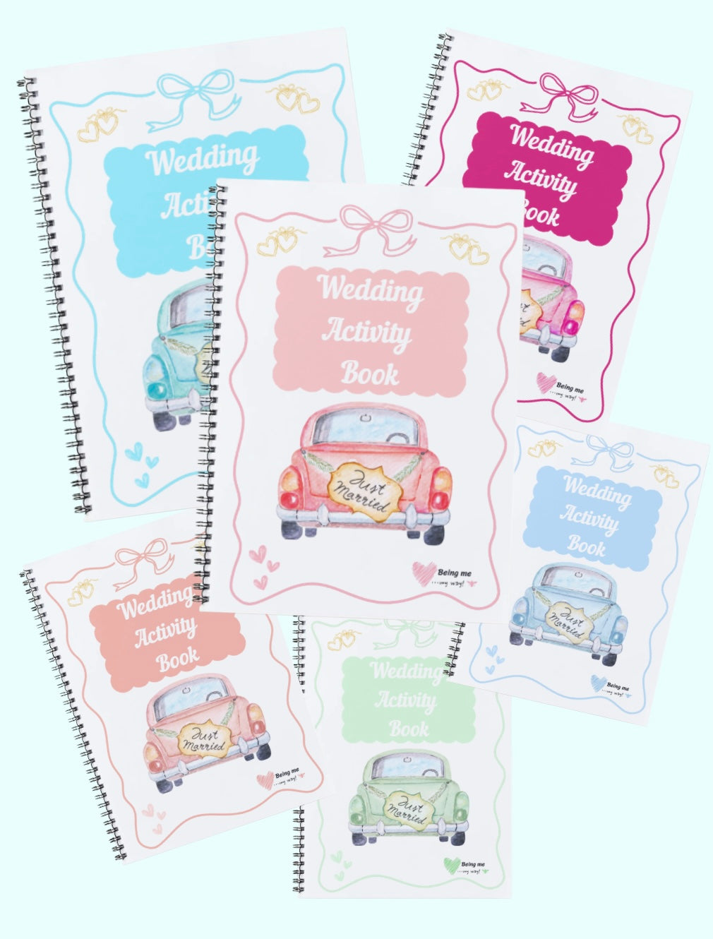 Wedding Activity Book - Personalised Cover Colours Available