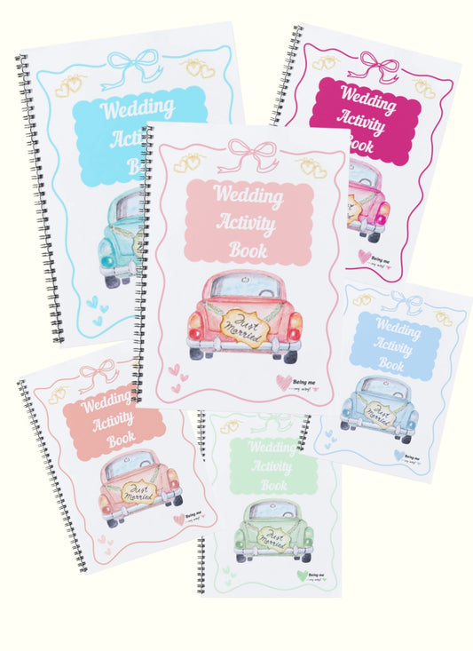 Wedding Activity Book - Personalised Cover Colours Available