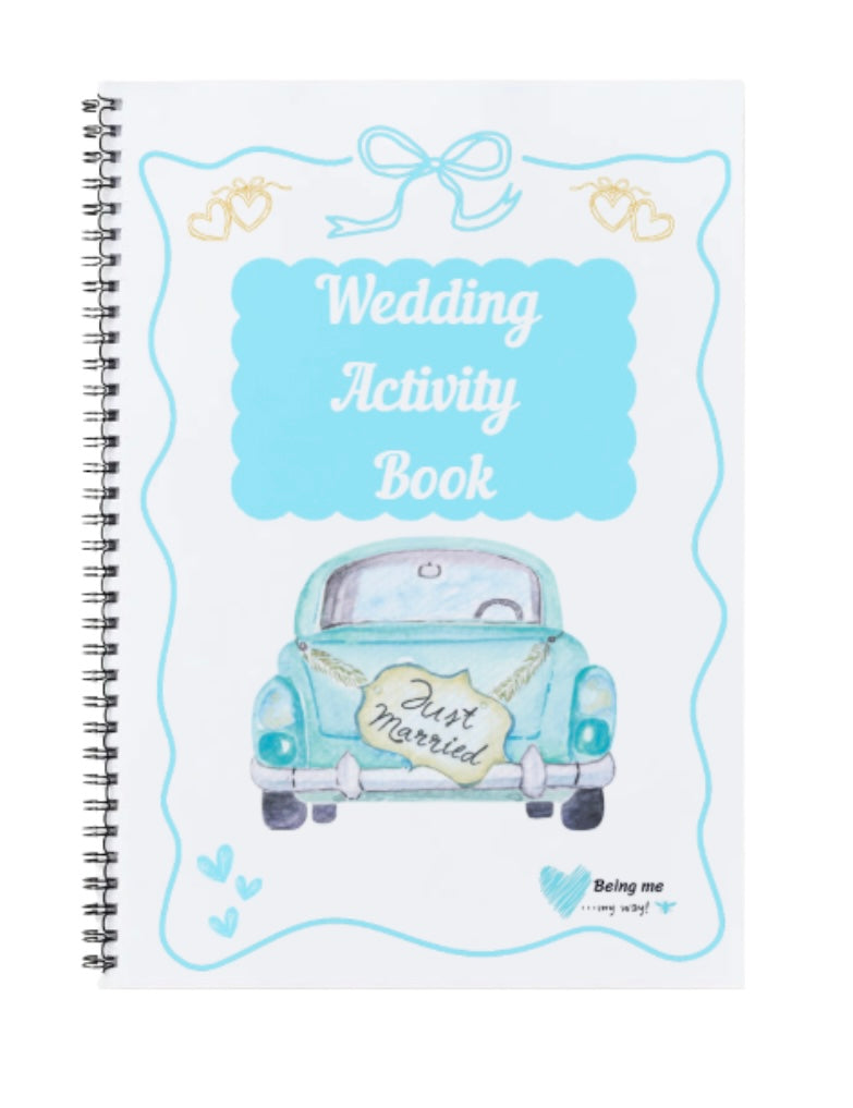 Wedding Activity Book - Personalised Cover Colours Available