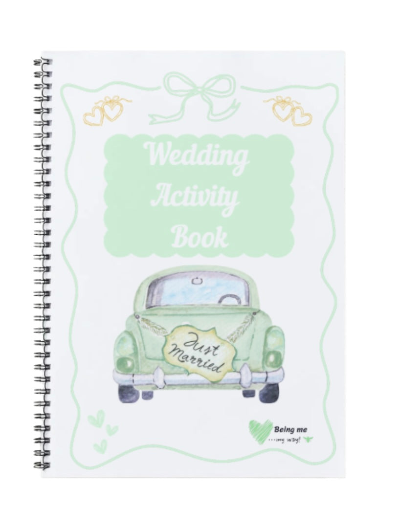 Wedding Activity Book - Personalised Cover Colours Available