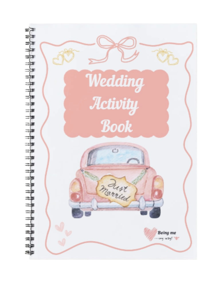 Wedding Activity Book - Personalised Cover Colours Available