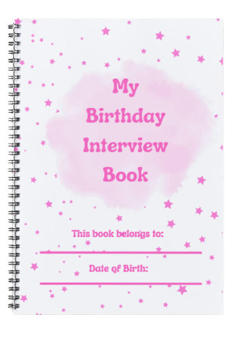My Birthday Interview Book - Pink Confetti